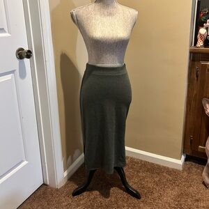 Anthropologie- Saturday Sunday Forest Green XS pencil skirt- cotton